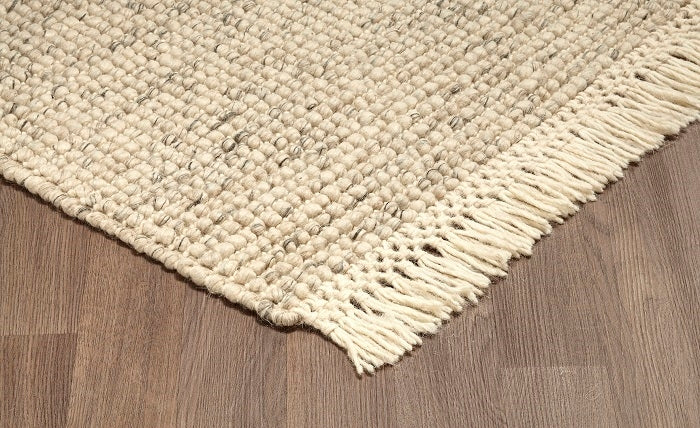 Zurich Hand Loomed Wool Ivory Natural Rug