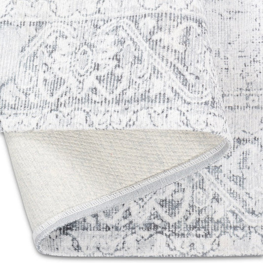 Sparx Transitional Grey Washable Modern Rug by Viana