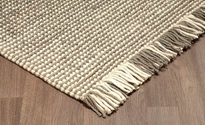 Zurich Hand Loomed Wool Grey Ivory Rug