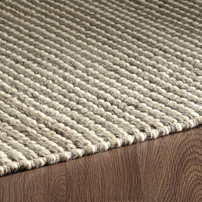 Zurich Hand Loomed Wool Grey Ivory Rug