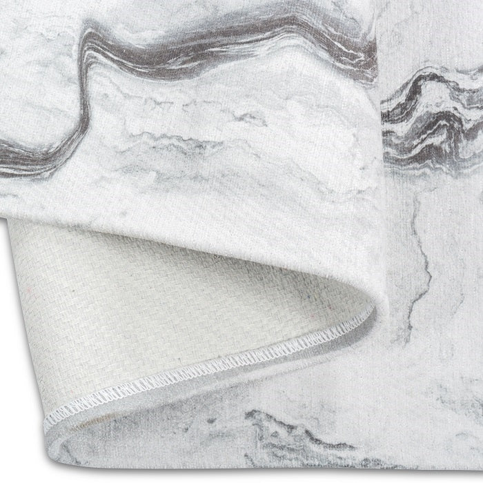 Sparx Waves Grey Washable Modern Rug
