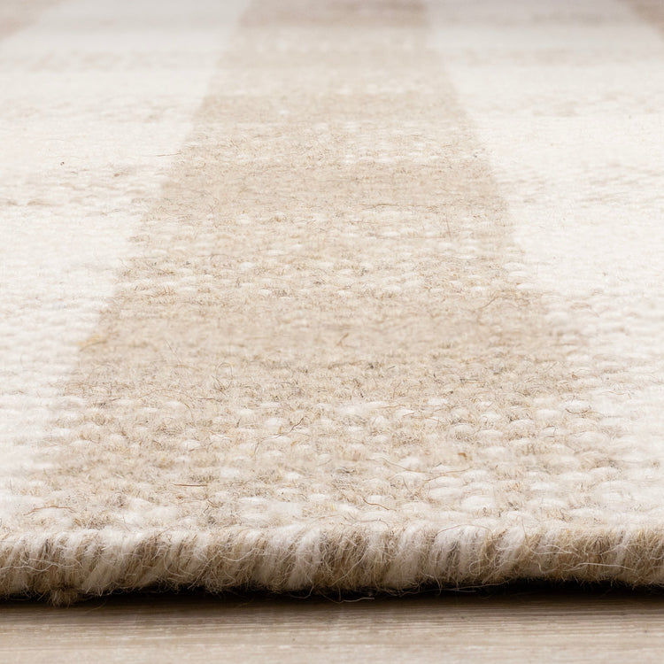 Ascent Beige White Plaid Design