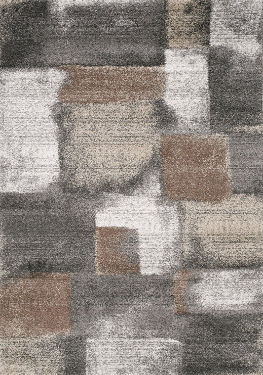 Breeze Grey Simple Patches Rug
