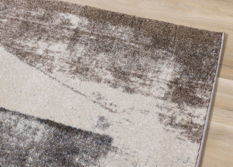 Breeze Cream Brown Grey Robust Triangle Rug