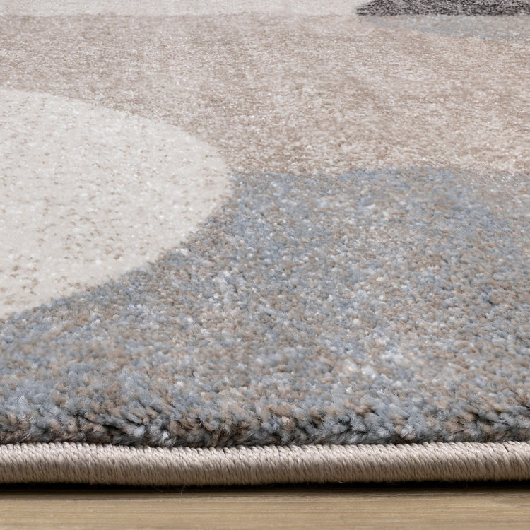 Breeze Cream Brown Grey Geometric Shapes Rug