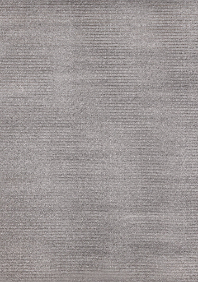Ella Grey Carved Stripe Plush Rug