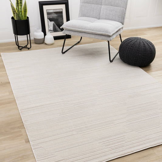 Ellington Beige Subtle Diamond Pattern Rug