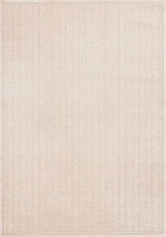 Ellington Cream Herringbone Columns Rug