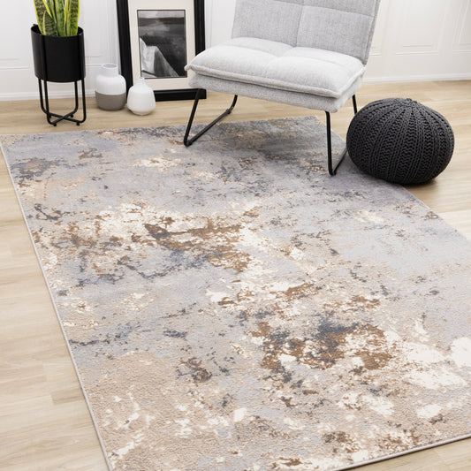 Emory Taupe White Brown Granite Rug