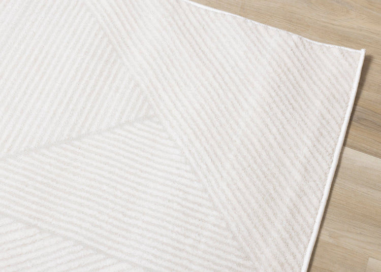 Hayden Light Cream Diamond Block Pattern Rug
