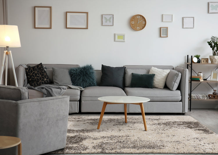 Lane Cream Brown Abstract Luxury Rug