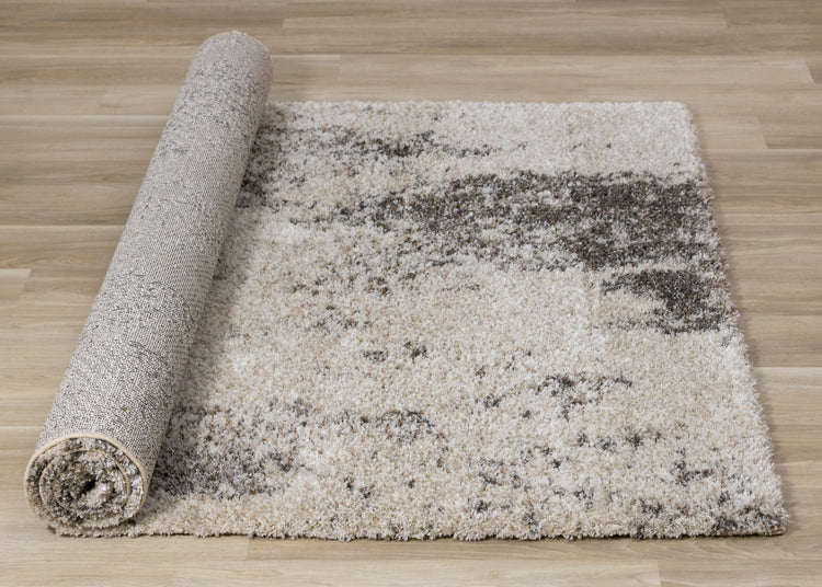 Lane Cream Brown Abstract Luxury Rug
