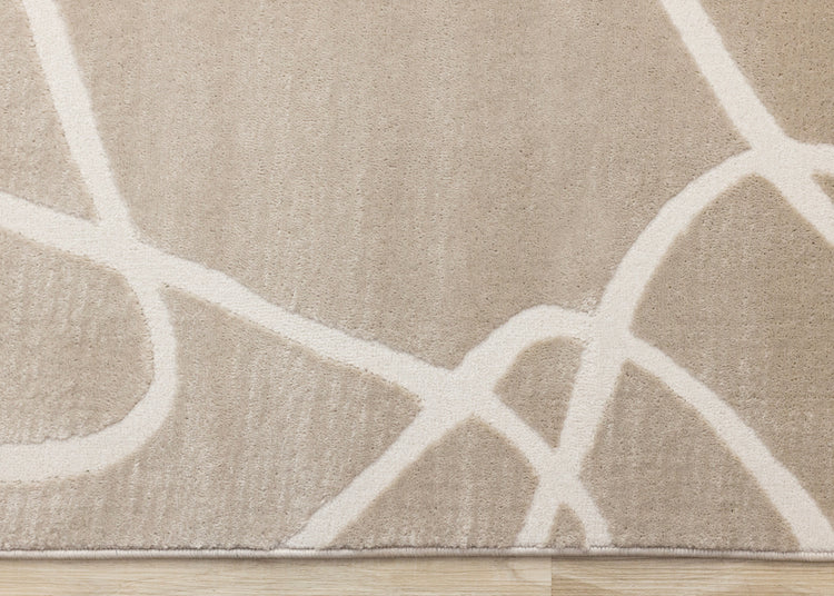 Leo Beige Cream Organic Line Design Rug