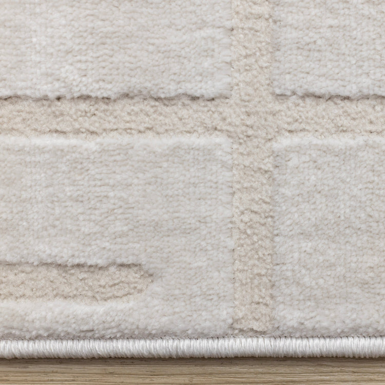Leo White Lines Design Rug