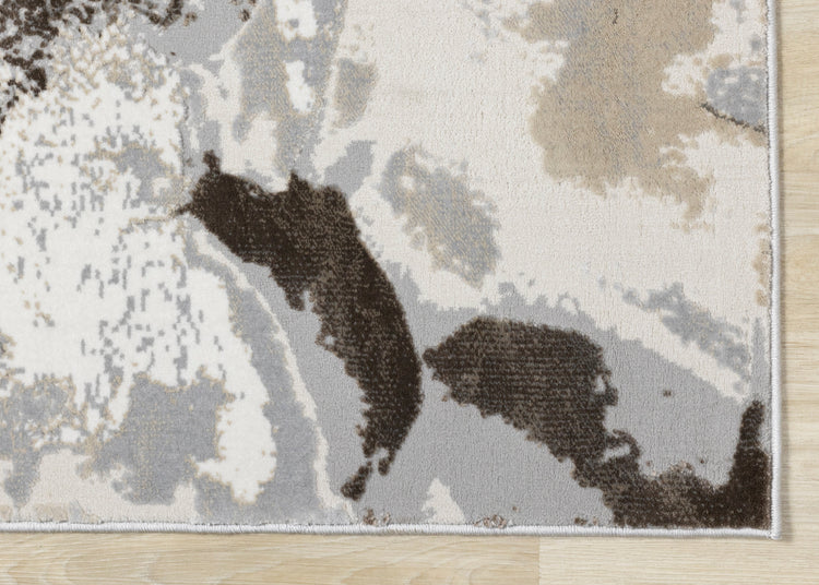 Luca Taupe Organic Swirl Rug