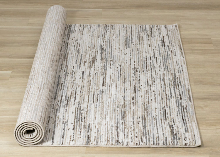 Luca Beige Grey Organic Lines Rug