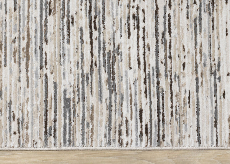 Luca Beige Grey Organic Lines Rug