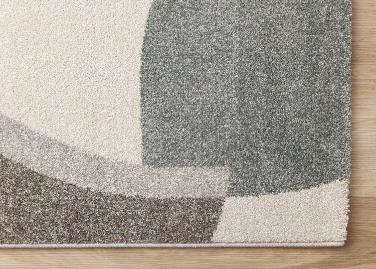 Marquis Blue White Grey Organic Shapes Rug