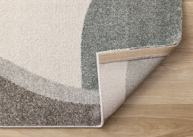 Marquis Blue White Grey Organic Shapes Rug
