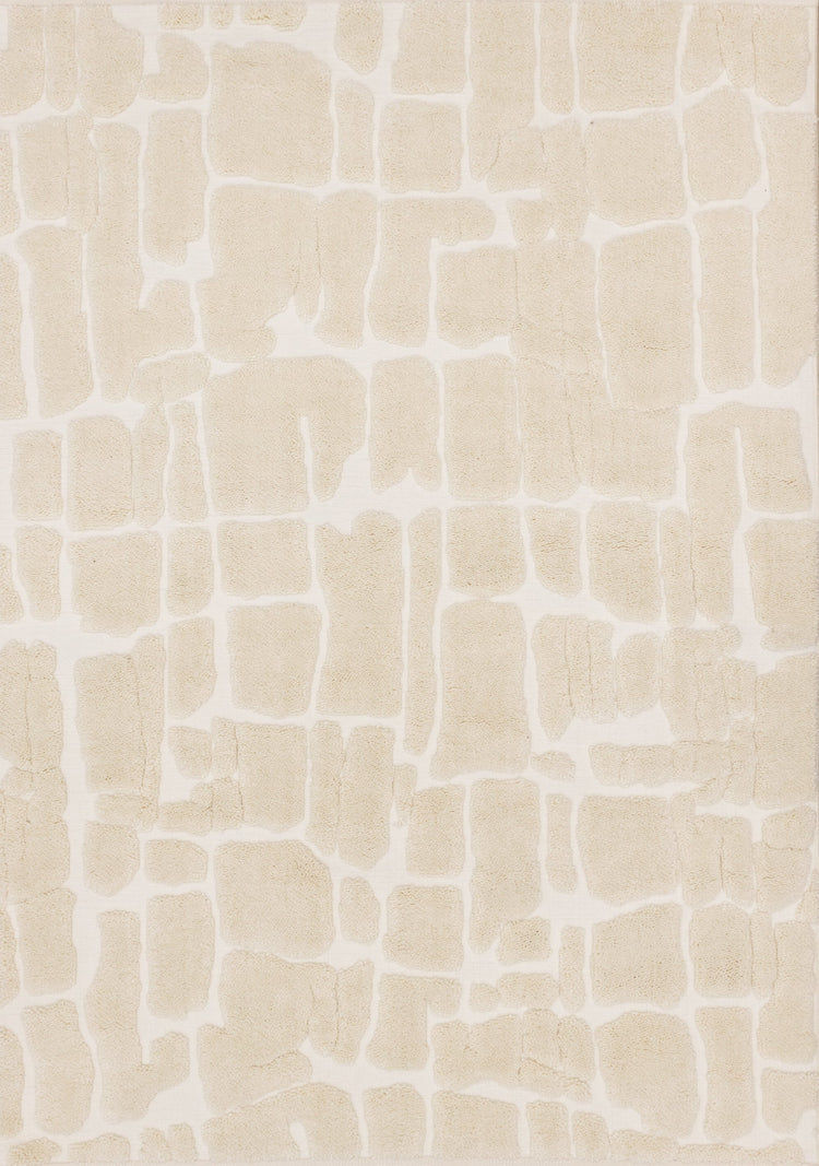 Mareeba Cream White Organic Shattered Design