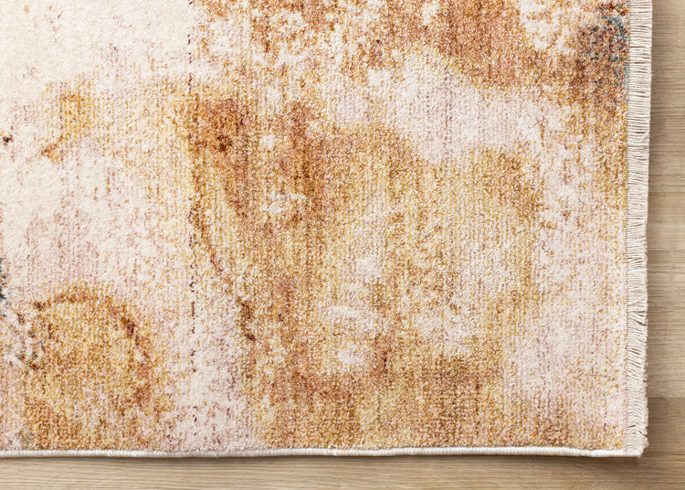 Marisa Blue Orange White Granite Swirl Rug