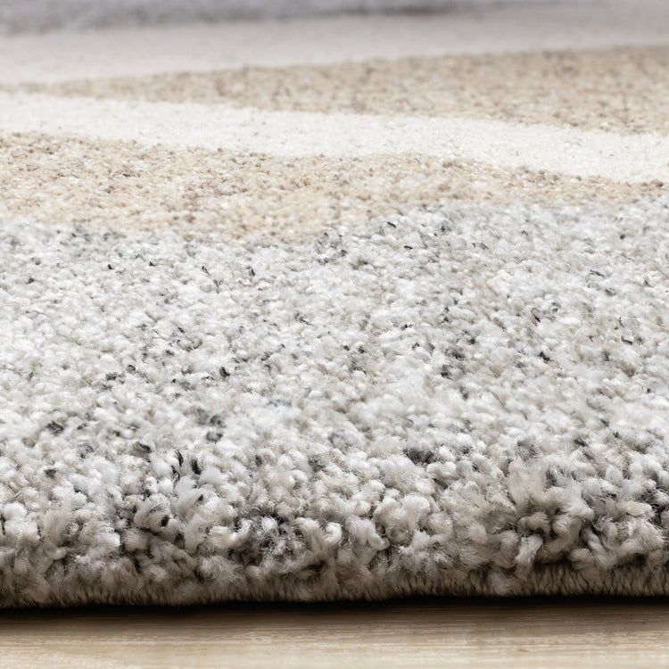 Marquis Grey White Beige Abstract Geometric Rug