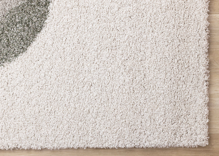Mora Grey Blue Green Overlapping Ovals Rug