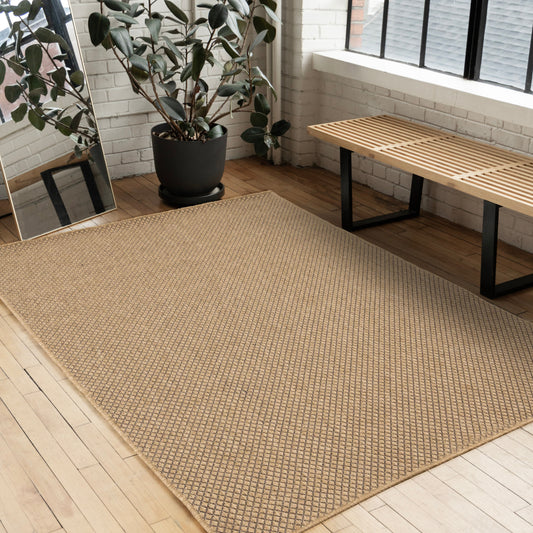 Novah Brown Black Trellis Design Rug