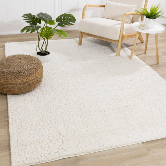 Pascal Cream White Comfort Shag Rug
