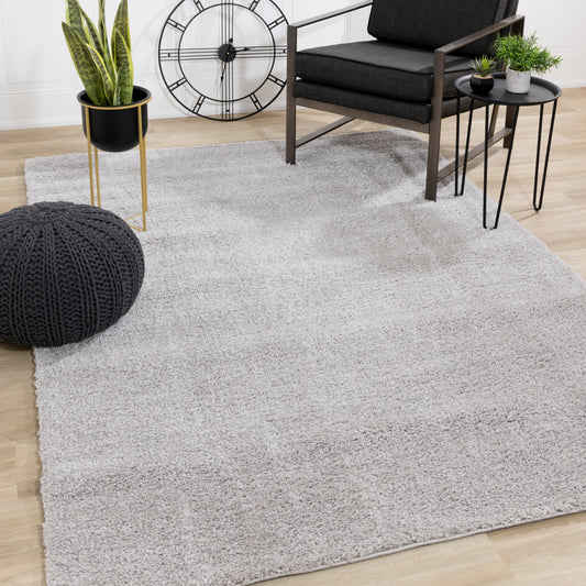 Pascal Light Grey Comfort Shag Rug