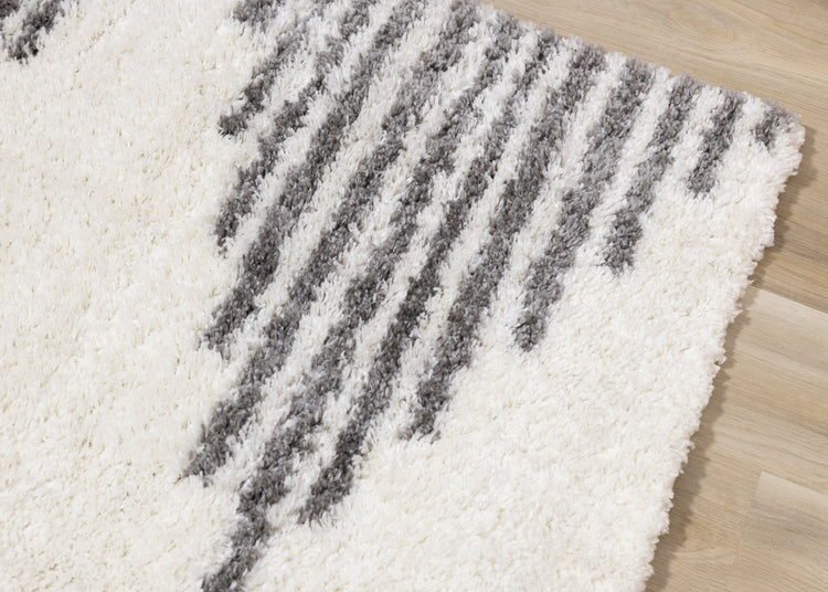 Pascal Cream Grey Inverted Diamond Pattern Rug