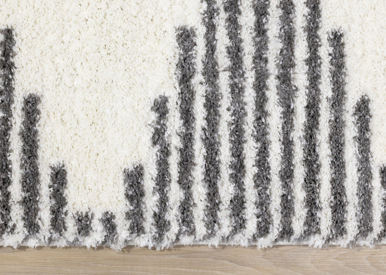 Pascal Cream Grey Inverted Diamond Pattern Rug