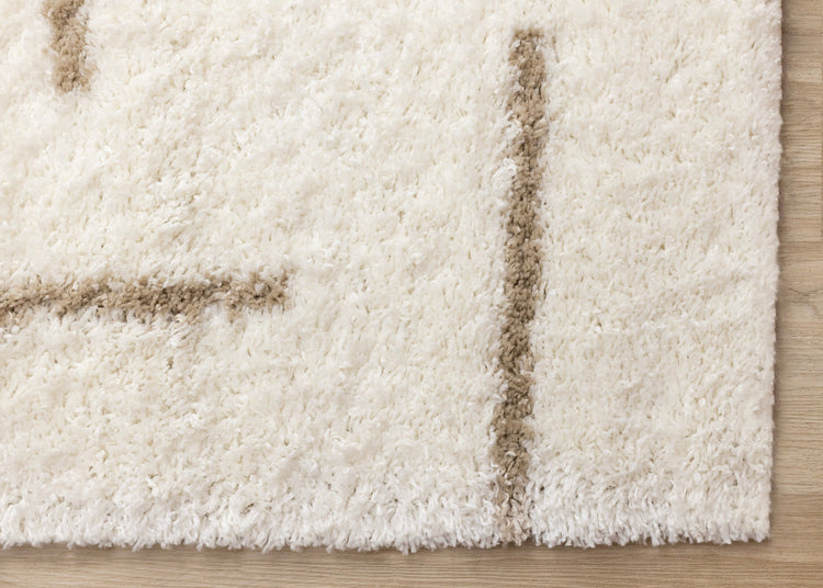 Pascal Cream Beige Scattered Lines Rug