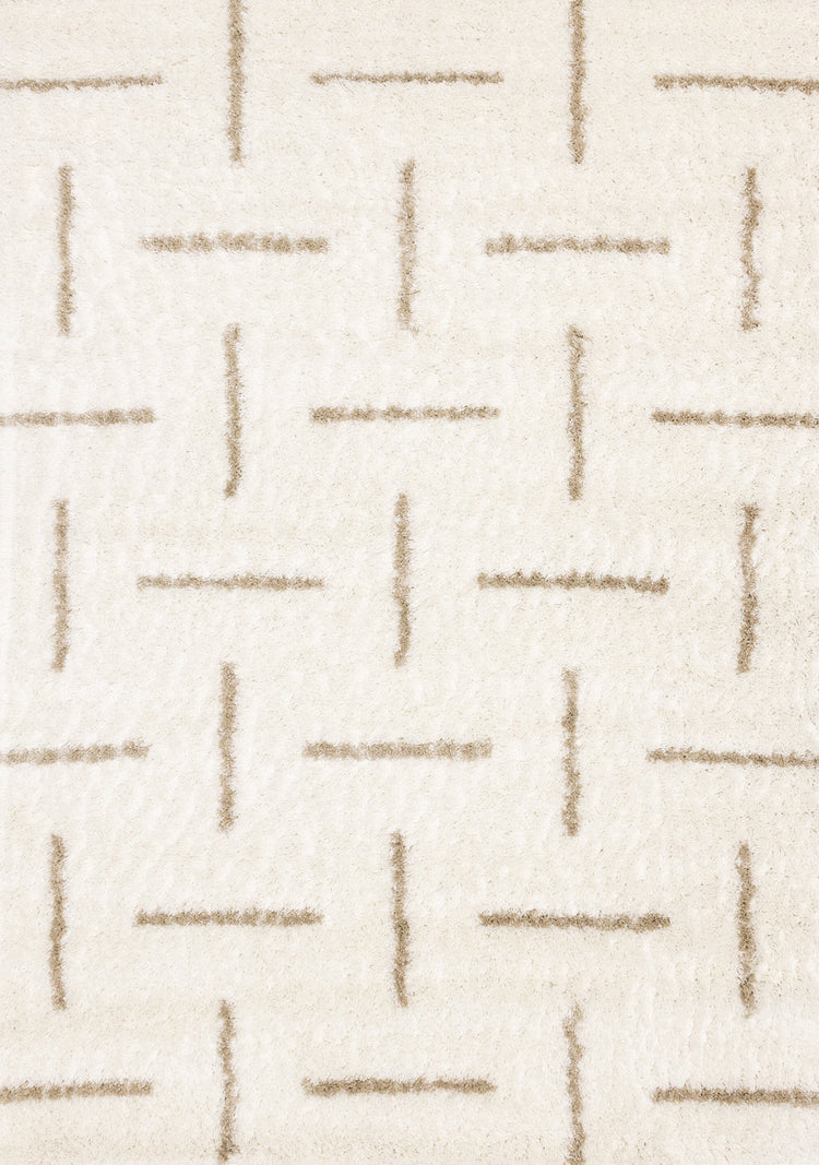 Pascal Cream Beige Scattered Lines Rug