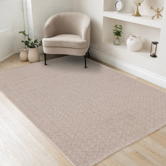 Peak Grey Chevron Design Rug