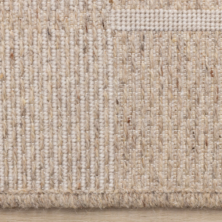 Peak Beige White Checkered Design Rug