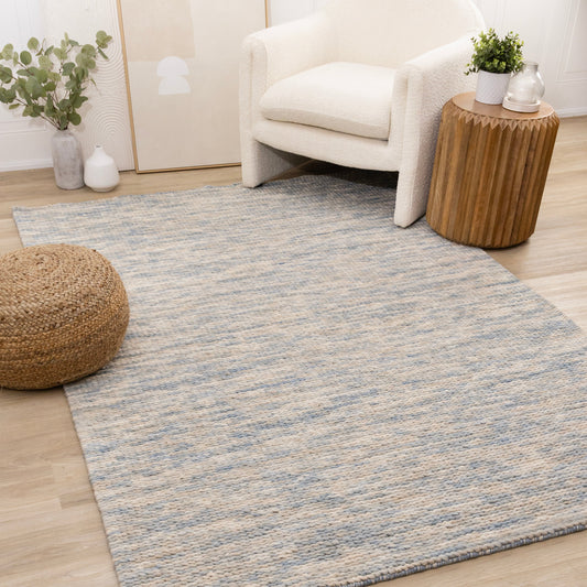 Ripple Blue Beige White Organic Design Rug