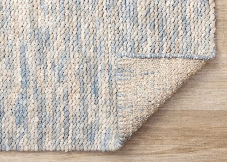 Ripple Blue Beige White Organic Design Rug