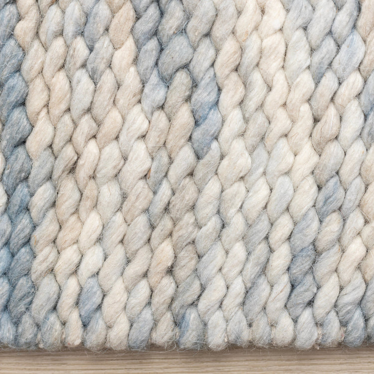 Ripple Blue Beige White Organic Design Rug