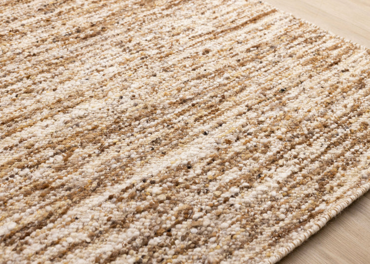 Ripple Brown Beige White Distressed Rug