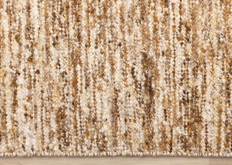 Ripple Brown Beige White Distressed Rug