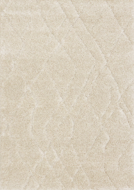 Roman Cream Subtle Diamond Pattern Rug