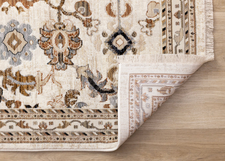 Samira Beige Orange Black Cream Classic Traditional Rug