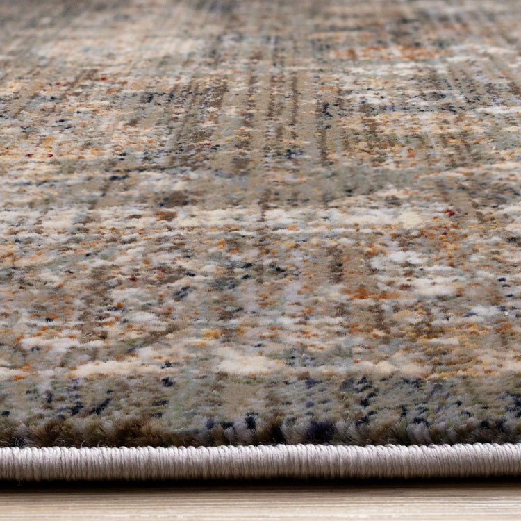 Serene Blue Orange Green Grey Classic Traditional Rug
