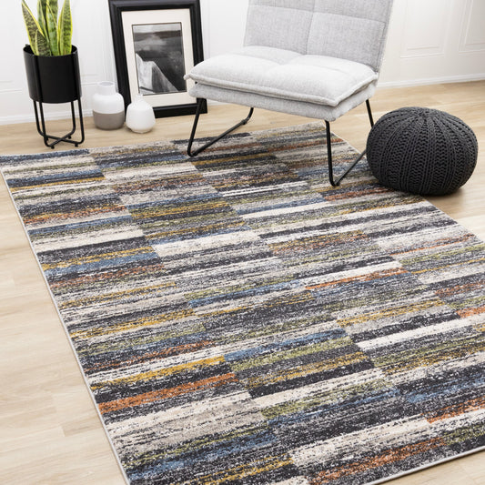 Swift Multi Distressed Columns Rug