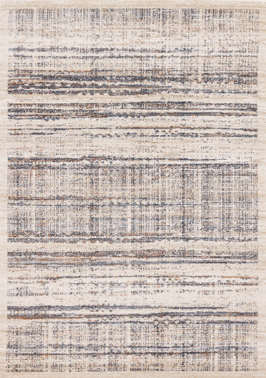 Swift Cream Taupe Distressed Lines Rug