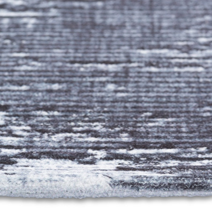 Sparx Distressed Grey Washable Transitional Rug by Viana