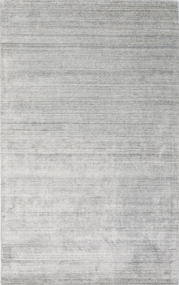 Luxe Hand Loomed Wool Viscose Silver Rug