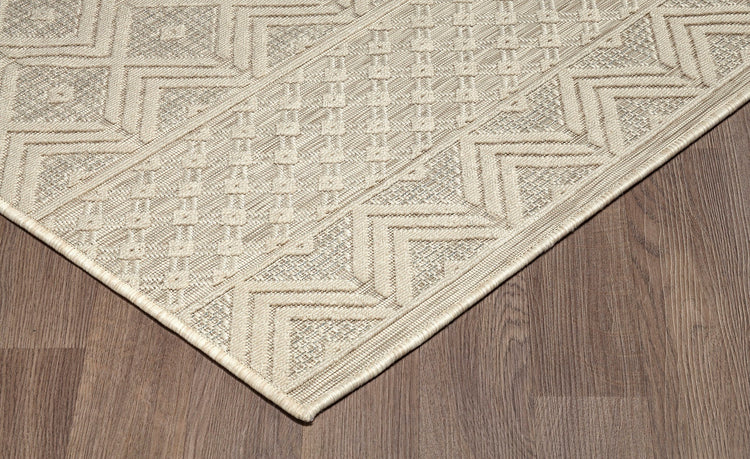 Odessa ODE-01697A-LGRY Modern Diamond High Low Textured Polypropylene Area Rug By Viana Inc