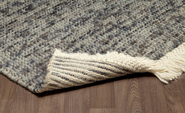 Zurich ZUR-20491-A-GREY Hand Loomed Wool Grey Area Rug By Viana Inc